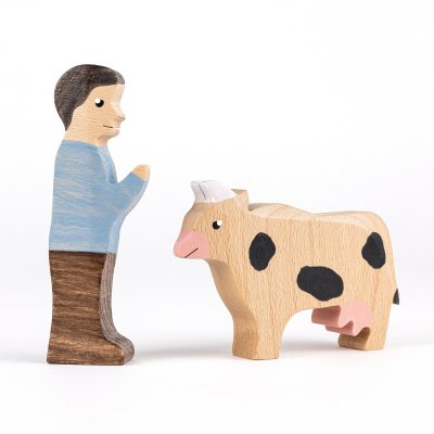 Kuh - Holzfigur aus Buchenholz
