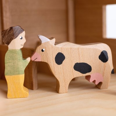 Kuh - Holzfigur aus Buchenholz