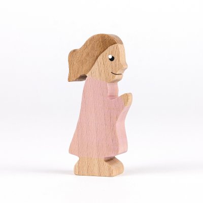 Girl - Wooden figure in beech wood
