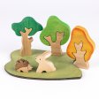 Woodland small world set with hare and hedgehog