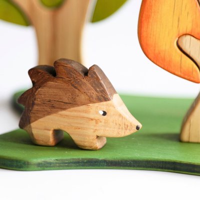 Woodland small world set with hare and hedgehog