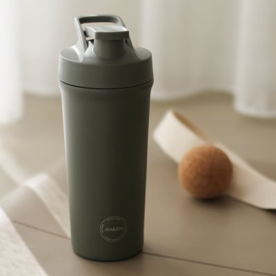 Proteinshaker aus Edelstahl - 750 ml - Tropical Green