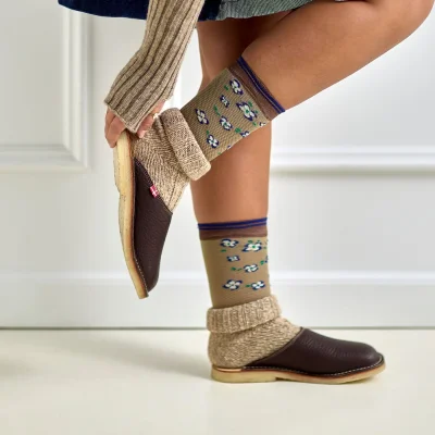 Duckfeet Klitm�ller Hausschuhe - Leder-Clogs mit Wollfutter - Choco