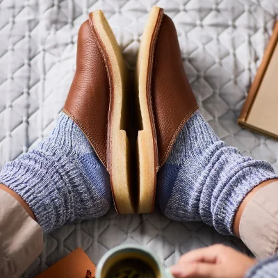 Duckfeet Klitm�ller Hausschuhe - Leder-Clogs mit Wollfutter - Nut