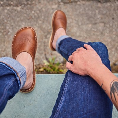 Duckfeet Klitm�ller Hausschuhe - Leder-Clogs mit Wollfutter - Nut