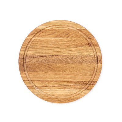 Rundt sk�rebr�t i egetr� - �25 cm