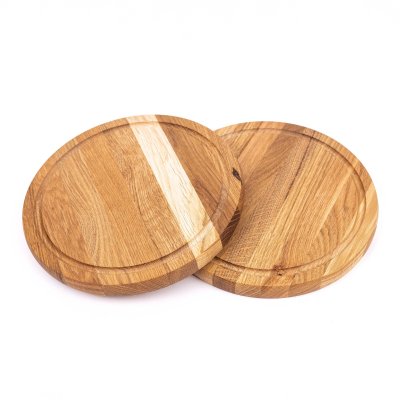 Rundt sk�rebr�t i egetr� - �25 cm