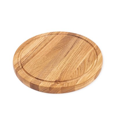 Rundt sk�rebr�t i egetr� - �25 cm