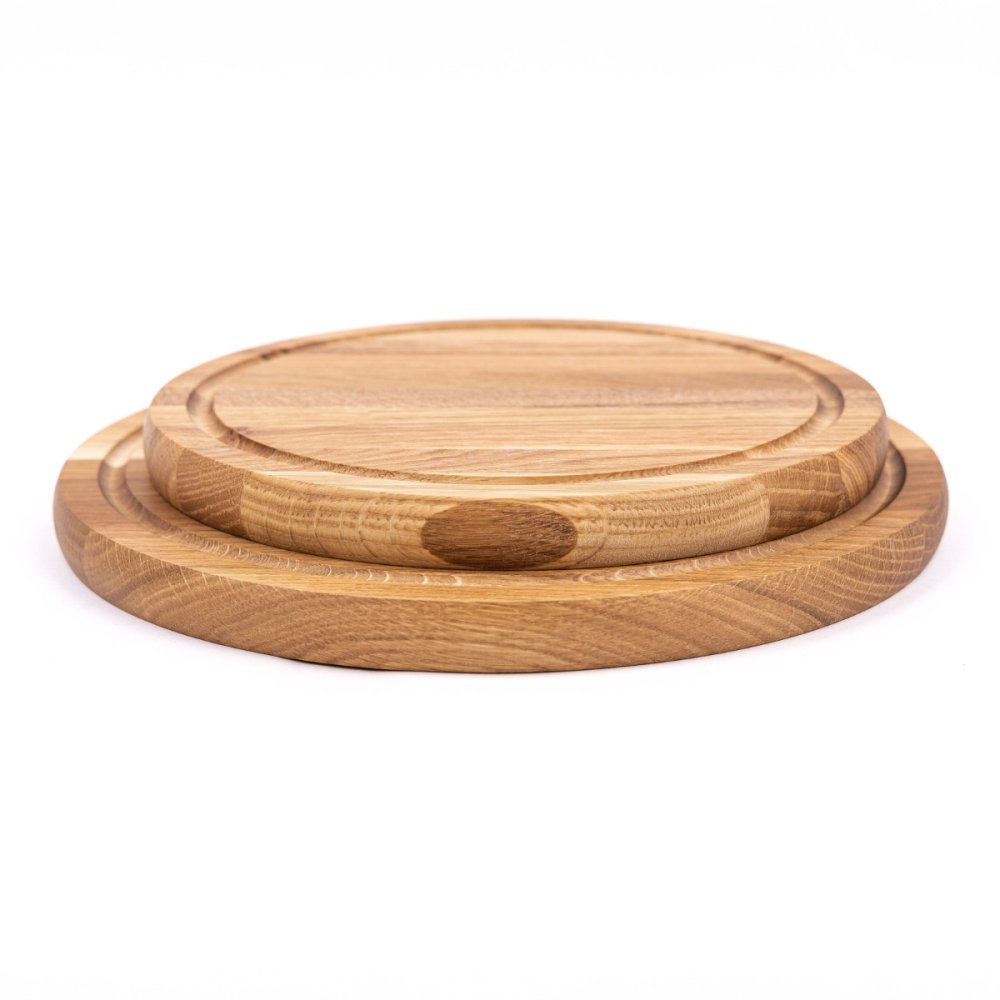 Rundt sk�rebr�t i egetr� - �30 cm