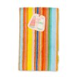 Foekje Fleur h�ndkl�de #114 Ribbons i stribet frott� med oph�ngsl�kke, 50x90 cm