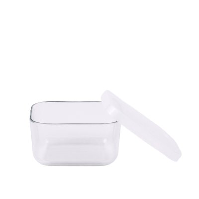 Glasbeholder med l�g - 13x10 cm - Frostet l�g