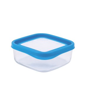 Glasbeholder med l�g - 15x15 cm - Bl�