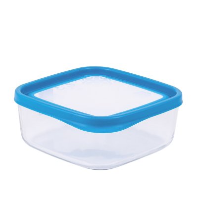 Glasbeh�lter mit Deckel - 19x19 cm - Blau