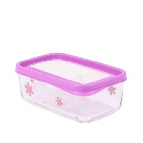 Glasbeholder med l�g - 21x13 cm - Fuchsia