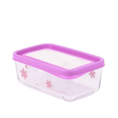 Glasbeholder med l�g - 21x13 cm - Fuchsia