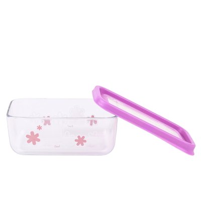 Glasbeholder med l�g - 21x13 cm - Fuchsia