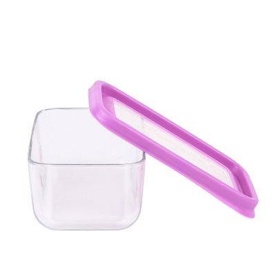 Glasbeholder med l�g - 21x13 cm - Fuchsia