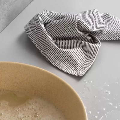 Kleine Sp�lt�cher aus Bio-Baumwolle - 3 St�ck - Morning Grey