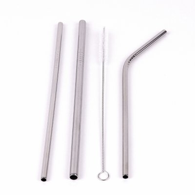 Stainless steel straws - 3 Types - with cleaning brush