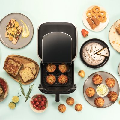 Muffinforme i silikone til airfryer - 6 stk - Gr�
