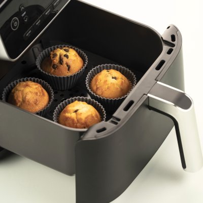 Muffinforme i silikone til airfryer - 6 stk - Gr�