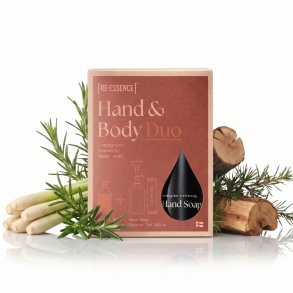 Gaves�t med h�nds�be & lotion - Citrongr�s, rosmarin & cedertr�