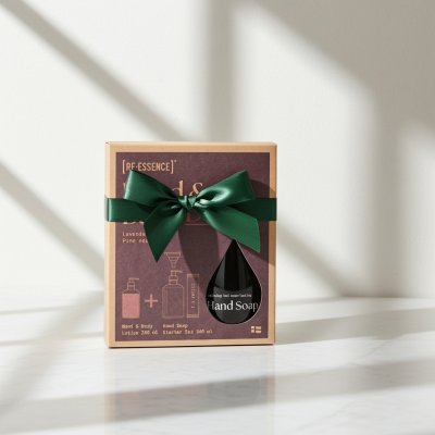 Gaves�t med h�nds�be & lotion - Lavendel & fyrren�le