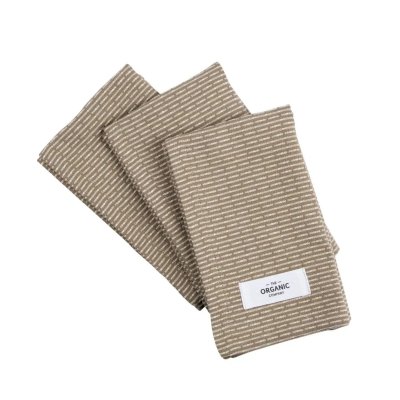 Kleine Sp�lt�cher aus Bio-Baumwolle - 3 St�ck - Clay Stone