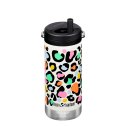 Termo drikkedunk med suger�r - 355 ml - Leopard