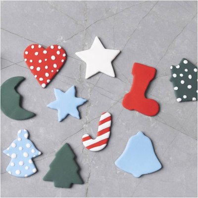 Udstiksforme i rustfrit st�l - julemotiver - 10 stk